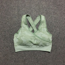 Load image into Gallery viewer, 3 pcs camo seamless women Yoga clothes set | sport leggings and top set