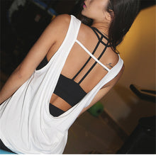 Load image into Gallery viewer, Yoga Push Up Bra - Top Women Bra Cup For A-D Black White Running Sport