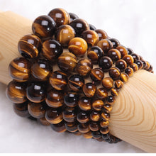 Load image into Gallery viewer, 4 Size Minimalist Natural Stone Beads Tiger Eye Bracelet For Male Yoga