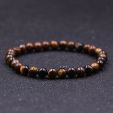 Load image into Gallery viewer, 4 Size Minimalist Natural Stone Beads Tiger Eye Bracelet For Male Yoga