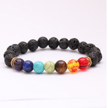Load image into Gallery viewer, Trendy 7 Chakra Round Beaded Natural Stone Bracelet