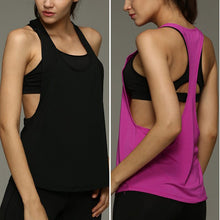 Load image into Gallery viewer, Sexy Backless Fitness Yoga Top Workout Shirts Vest