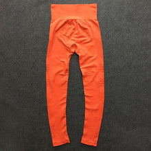 Load image into Gallery viewer, 2 pieces gym set workout clothes for women | knit long sleeve compression crop top + seamless legging