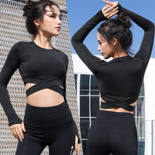 Load image into Gallery viewer, Long Sleeve Gym Yoga Tops for Women Sportswear