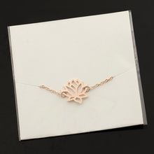 Load image into Gallery viewer, Stainless Steel Gold Charm Healing Lucky Lotus Flower Yoga Bracelets