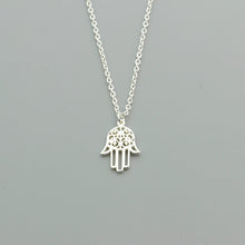 Load image into Gallery viewer, V Attract Stainless Steel Luck Hasma Hand Pendant Necklace