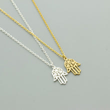 Load image into Gallery viewer, V Attract Stainless Steel Luck Hasma Hand Pendant Necklace