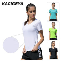 Load image into Gallery viewer, Yoga T shirt Gym Fitness Jerseys Shirt | Short Sleeves Women Sport Shirts