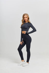 Women Seamless Yoga Set Fitness Sports Suits Gym Clothing