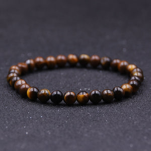 4 Size Minimalist Natural Stone Beads Tiger Eye Bracelet For Male Yoga