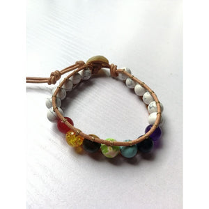 Trendy 7 Chakra Round Beaded Natural Stone Bracelet