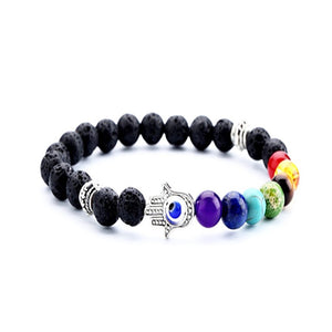 Trendy 7 Chakra Round Beaded Natural Stone Bracelet