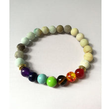 Load image into Gallery viewer, Trendy 7 Chakra Round Beaded Natural Stone Bracelet
