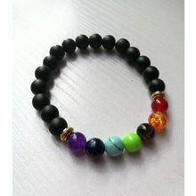 Load image into Gallery viewer, Trendy 7 Chakra Round Beaded Natural Stone Bracelet
