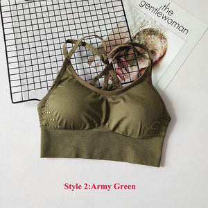 21 Colors Seamless Sports Bra Women |  Back Cross Strappy