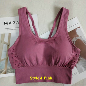 21 Colors Seamless Sports Bra Women |  Back Cross Strappy