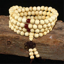 Load image into Gallery viewer, Multicouche 108 perles de bois Lotus OM Bracelet
