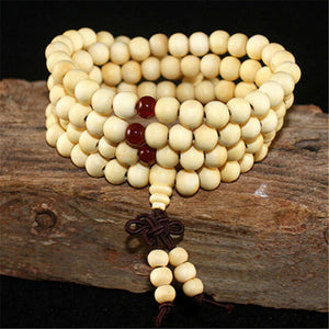 Multicouche 108 perles de bois Lotus OM Bracelet