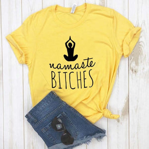 Yoga Women Cotton Casual Funny tshirt