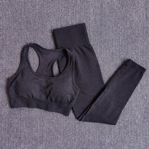 Women Seamless Yoga Set Fitness Sports Suits Gym Clothing