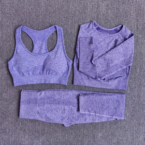 Women Seamless Yoga Set Fitness Sports Suits Gym Clothing