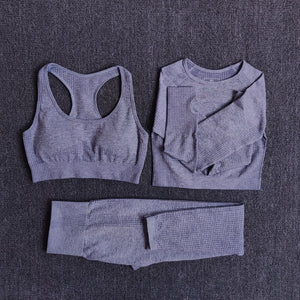 Women Seamless Yoga Set Fitness Sports Suits Gym Clothing