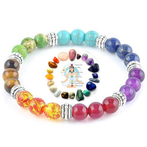 Handmade Natural 7 Chakra Bead Stone Bracelets