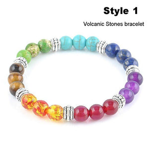 Handmade Natural 7 Chakra Bead Stone Bracelets