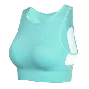 Women's Seamless High Impact Sports Bra with Removable Cups for Yoga