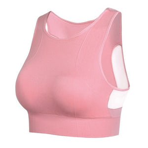 Women's Seamless High Impact Sports Bra with Removable Cups for Yoga