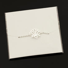 Load image into Gallery viewer, Stainless Steel Gold Charm Healing Lucky Lotus Flower Yoga Bracelets
