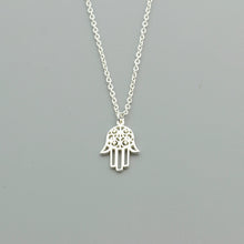 Load image into Gallery viewer, V Attract Stainless Steel Luck Hasma Hand Pendant Necklace
